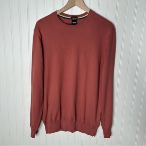 HUGO BOSS Men's Finest Italian Yarn Pink Sweater XL